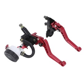 1 Pair 22 mm 7/8 Inch Clutch Levers Aluminium Handlebar Brake Lever Universal Motorcycle CNC Hydraulic Clutch Brake for Dirt Pit Bike Motorcycle Maintenance Red