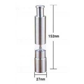 Anfang Pepper Mill Salt Mill Set of 2 Stainless Steel (Silver)