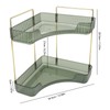 2 Tier Corner Bathroom Countertop Organizer Space Saving Easy Assembly