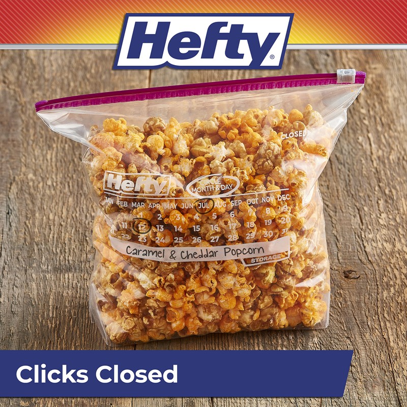 Hefty Slider Calendar Storage Bags, Gallon Size, 30 Count (Pack