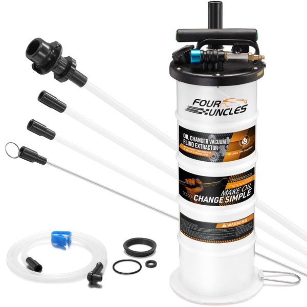 FOUR UNCLES Oil Changer Vacuum Fluid Extractor Pneumatic/Manual 6.5 Liter