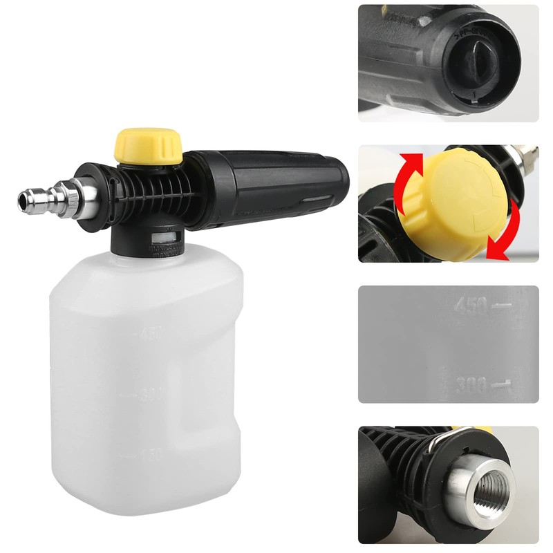 Sooprinse Car Washer Foam Cannon, Adjustable Snow Foam Lance with