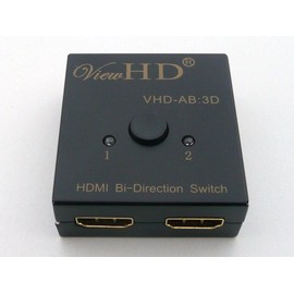 ViewHD HDMI Bi-Directional 2x1 or 1x2 A-B/AB Switch | Model: VHD-AB:3D