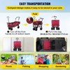 HAPPYBUY Extra Large Collapsible Garden Cart/Wagon with Removable Canopy, 220lbs
