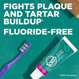 Tom's of Maine Fluoride-Free Antiplaque & Whitening Toothpaste, Travel Size, Peppermint, 1 oz. 12-Pack