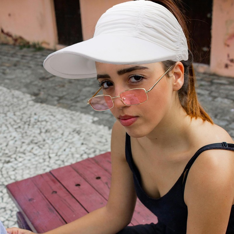 YAWYO Sun Visors for Women, Ladies Sun Hats Soft Wide