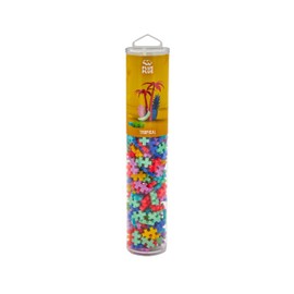 Plus-Plus 9604261 Ingenious Construction Toy, Tropical, Creative Building Blocks Tube, 240 PiecesPlus Plus PP4261 Construction Game, Multicoloured, Mini, Tropical