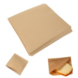 TVETE Hamburger Wrap Sandwich Wrap Wax Paper Sheet Burger Bag [100 pieces] Oilproof Paper Disposable Wrapping Paper Food Packaging Hamburger Sandwich Donut Bread Restaurant Picnic Convenience Store