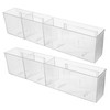 Alipis 3-compartment Acrylic Bathroom Wall Shelf Shower Wall Organizer Space-saving