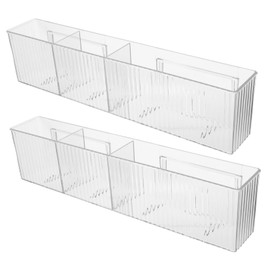 Alipis 3-compartment Acrylic Bathroom Wall Shelf Shower Wall Organizer Space-saving Toiletry Storage Bin