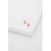 Ted Baker Han Crystal Heart Stud Earrings for Women (Gold/Pink