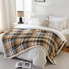 PU MEI Sherpa Blanket Twin Plaid Thick Bed Blanket, 60”*80”