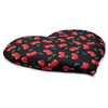 Grain cushion heart approx. 30 x 25 cm cherry black