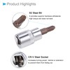 CoCud Phillips Bit Socket, PH3 Bit 3/8" Drive 1.89" Long,
