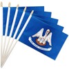 Pack of 20, Handheld Louisiana Flags 5x8 Inch - Small