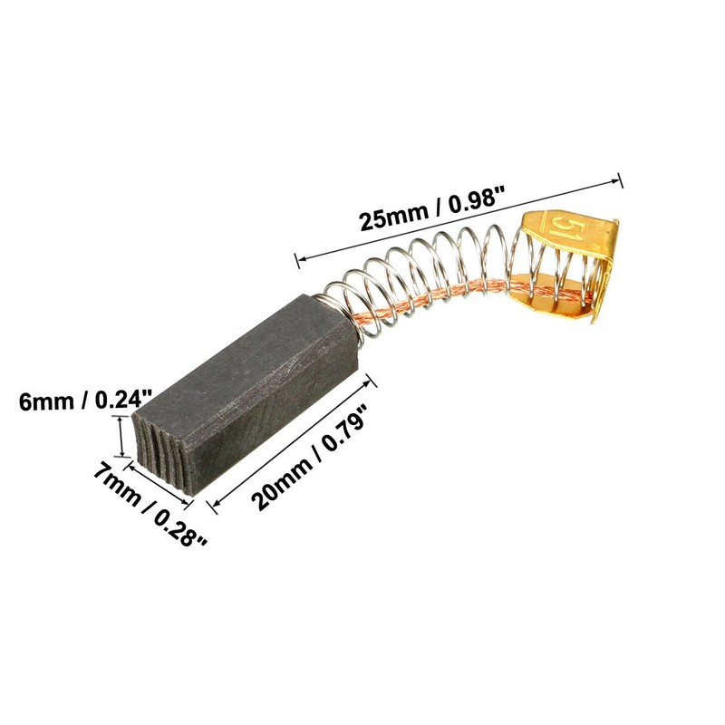 sourcing map Carbon Brushes for Electric Motor 20mm x 7mm