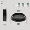 Vent Systems 4" Inch Black Circular Plastic Vent Cover -