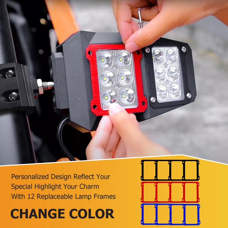 SI Flat Side Rear View Mirror w/LED Lights For CF-Moto