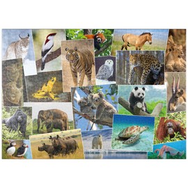MyPuzzle Endangered Animals - Collage No. 1 - Premium 1000 Piece Puzzle - MyPuzzle Special Collection by Starnberger Spiele