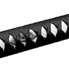EZAUTO WRAP 26cm Black White Shift Knob Samurai Sword Alloy