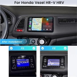 Android 13 Car Stereo for Honda Vezel HR-V HRV 2014-2019, 9" inch with Wireless CarPlay Android Auto Double Din GPS Navigation Radio IPS Touch Screen BT FM RDS Head Unit, 2GB+32GB