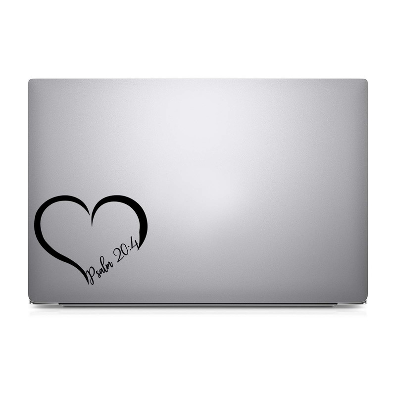 Bargain Max Decals Psalm 20:4 Verse Heart Decal Notebook Car