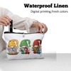 Cafl Gnomes Dinosaur Makeup Bag Cute Gnomes Cosmetic Bag for