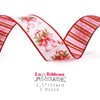 LaRibbons Christmas Wired Ribbon 2.5 inch Double Faced Red Candy