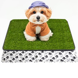 Grass Pad for Dogs Potty, 20×25" Pee Pad, Reusable & Washable Dog Pee Grass, Indoor Dog Potty Pad Artificial Grass, Dog Litter Box for Small Puppy Potty Training, Dog Turf Potty Outdoor,Porch,Balcony