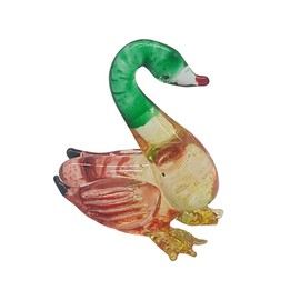 VIE Naturals Hand Blown Glass Sculpture, Duck