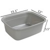 Begale 14 Quart Rectangular Dishpan Basin for Washing Dishes, Set