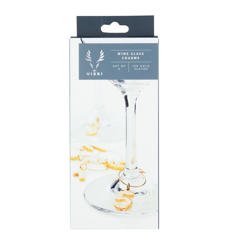 Viski Belmont Gold Plated Wine Charms