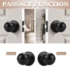 Probrico Black Door Knobs Interior, Black Closet Door Knobs, Passage