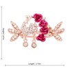 Molans 3pcs Rhinestone Crystal Hair Clips Rose Flower Style Crystal