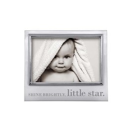 SHINE BRIGHTLY LITTLE STAR SIGNATURE 4X6 FRAME | SILVER | BRILLANTE | FRAMES | STATEMENT FRAMES | RECYCLED SANDCAST ALUMINUM | HANDMADE IN MEXICO