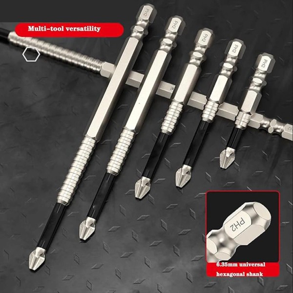 Unbranded 6X High-Magnetic Screwdriver Drill Bit Non-Slip 50MM 65MM 75MM