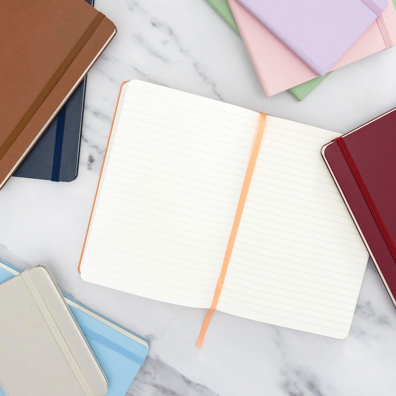 PAPERAGE Lined Journal Notebook, (Blush), 160 Pages, Medium 5.6 in