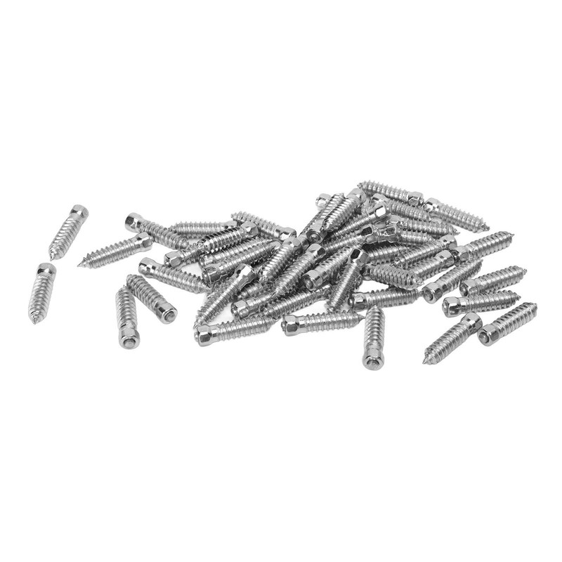 50Pcs Snow Anti Skid Tire Studs Screws M6x6mm Snow Tire