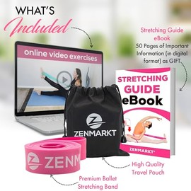 Zenmarkt Bandas Elásticas para Flexibilidad y Fuerza - Bandas Elásticas de Ballet Ideales para Tener como Equipo de Danza en Cada Competencia - Adecua