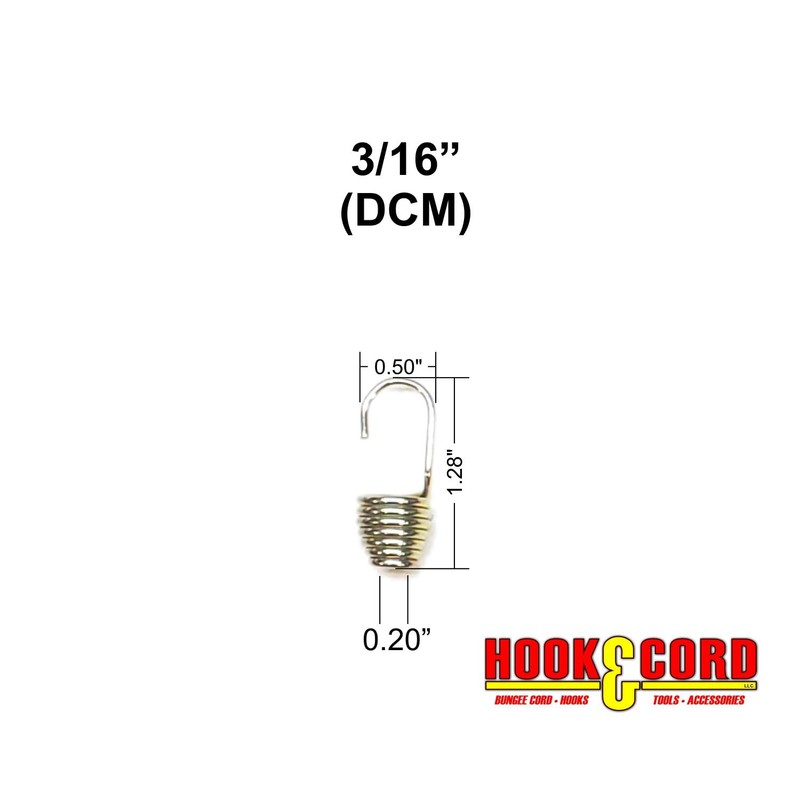 Hook & Cord - Dichromate Coated Metal Spring Hooks |