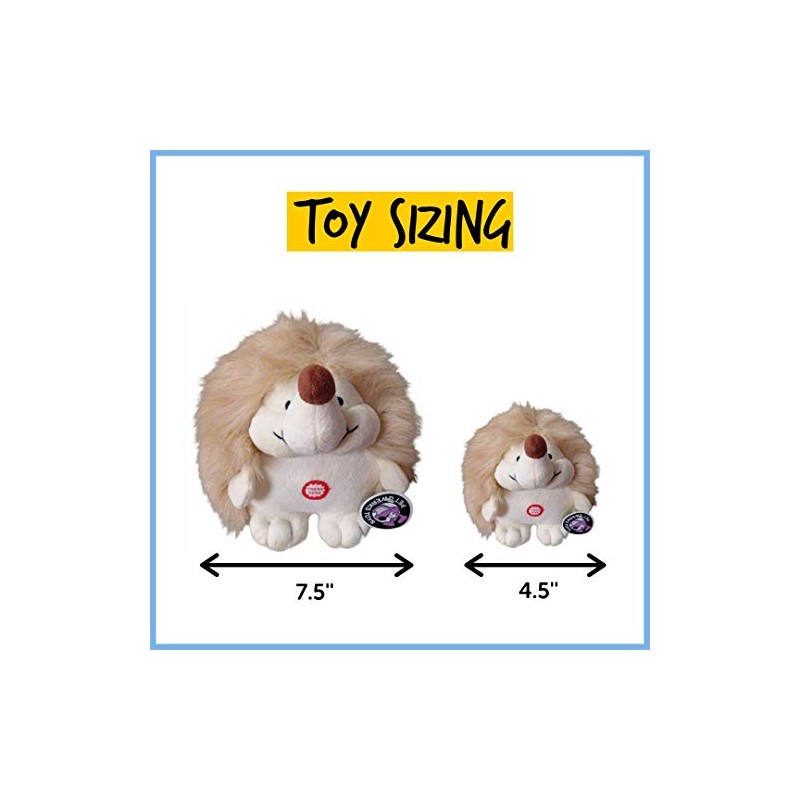 Pet Qwerks Plush Interactive Dog Toys - Chattering Hedgehog -