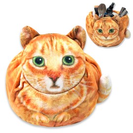 AYNKH Cat Drawstring Makeup Bag, Portable Travel Cosmetic Organiser, Cat Shaped Toiletry Bag Drawstring Pouch, Cat Gifts for Women Girls Cat Lovers