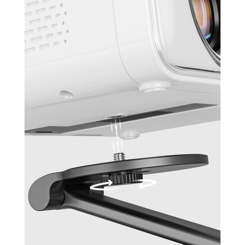 Aurzen Projector Foldable Stand, Ultra-Compact with Easy Setup, 180° Rotation,