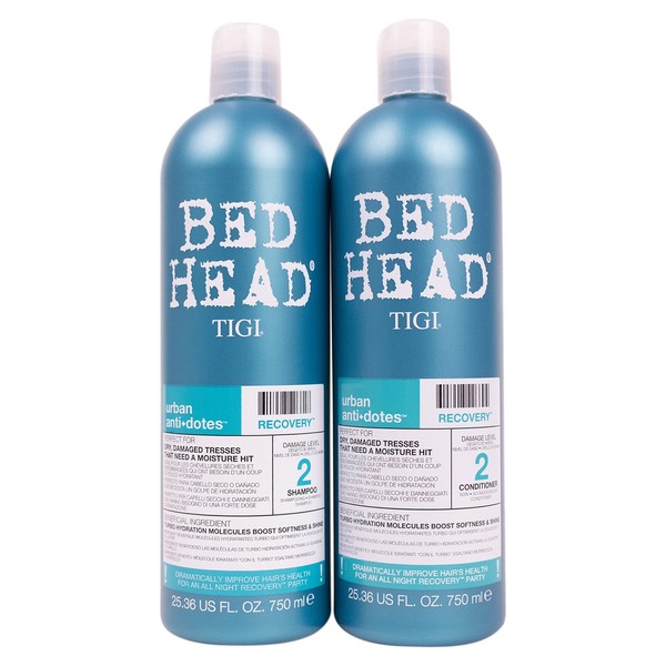 Bed Head Shampoo and Conditioner, Urban Antidotes Recovery, 25.36 Fl Oz (Pack of 2)