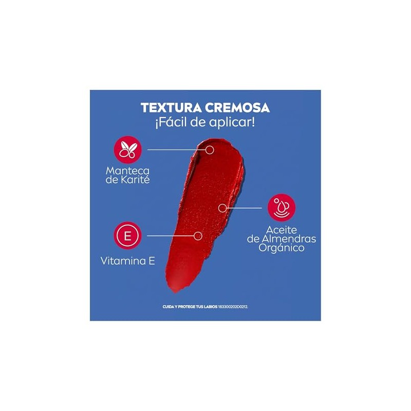LABELLO Blsamo Labial Caring Beauty Red (4.8 g), Color Intenso