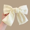 2PCS Big Bowknot Hair Clips Hair Ribbon Clips Soft Silky