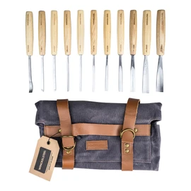 WINCKELSTEEL Wood Carving Tools Set of 12 Wood Chisels - Glides Through Wood Like Butter - Quality Carving Tools Chisel Set for All Skill Levels, Woodworking Tools for Hobbyists Or Professionals