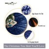 ShinyBeauty 21Inch-Navy Blue-Sequin Christmas Tree Skirt, 21in Mini Sequin Tree