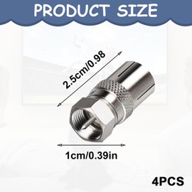 Girihe 4 PCS Satellite Cable Connectors, F Male to TV Female TV Coaxial Cable Connectors, Aerial Connector for Splitter Antenna Cables Aeriall Cables Satellite Ca bles Coaxial Ca bles