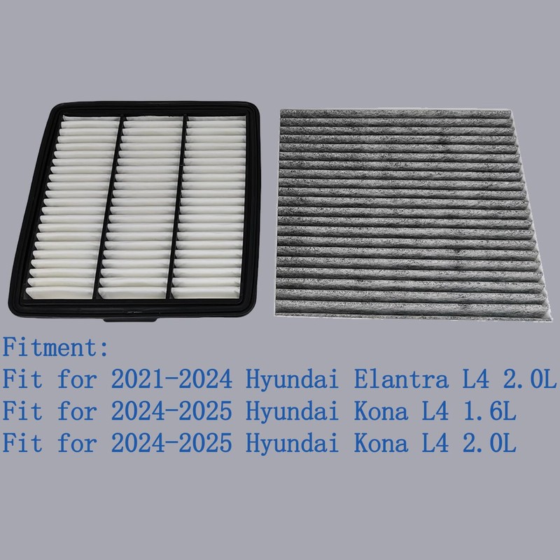 Engine & Cabin Air Filter Fit for 2021-2024 Hyundai Elantra